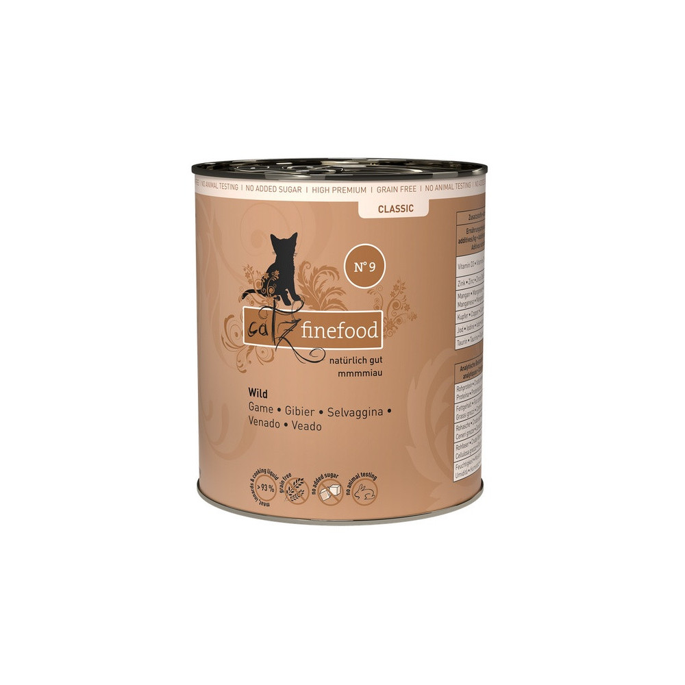 Catz Finefood Classic N.09 Dziczyzna puszka 800g