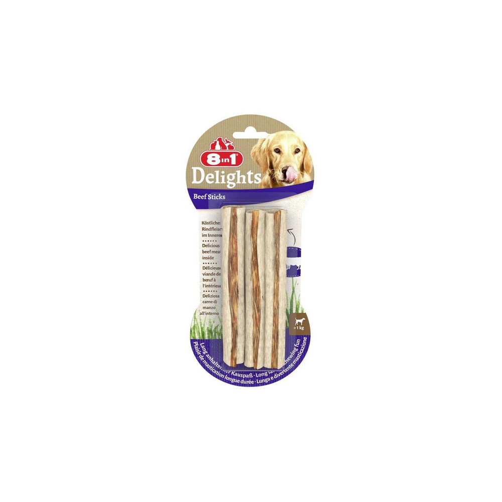 8in1 Beef Delights Sticks 3szt