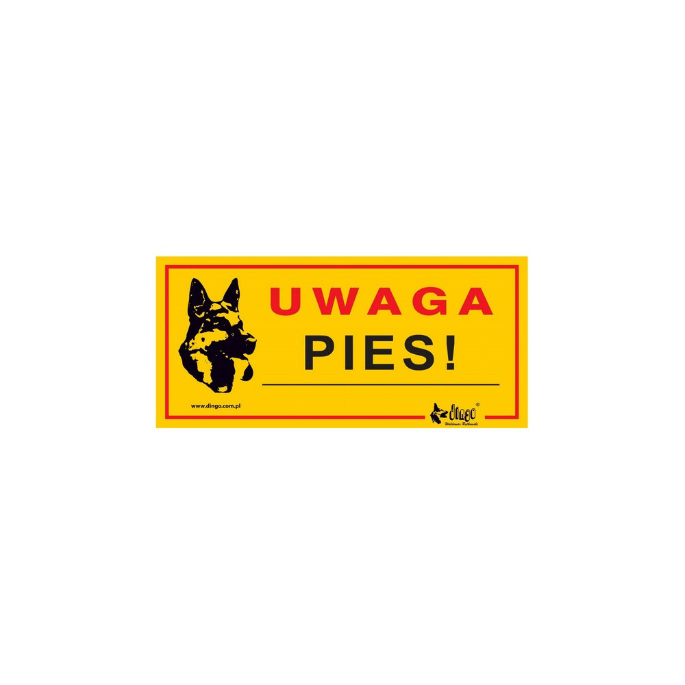 Dingo Tabliczka ostrzegawcza "Uwaga pies!"