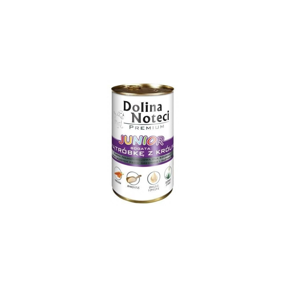 Dolina Noteci Premium Pies Junior Wątróbka z królika puszka 400g