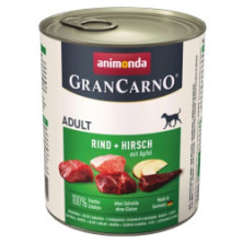 Animonda GranCarno Original Adult Rind Hirsch Apfel Wołowina, Jeleń + Jabłko puszka 800g