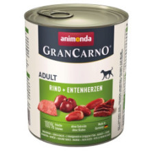 Animonda GranCarno Original Adult Rind Entenherzen Wołowina + Serca kacze puszka 800g