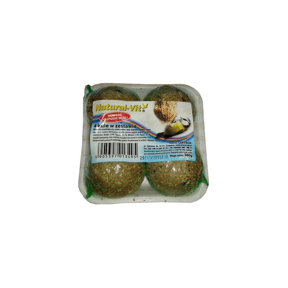 Natural-Vit Kule zimowe tacka 4szt 360g