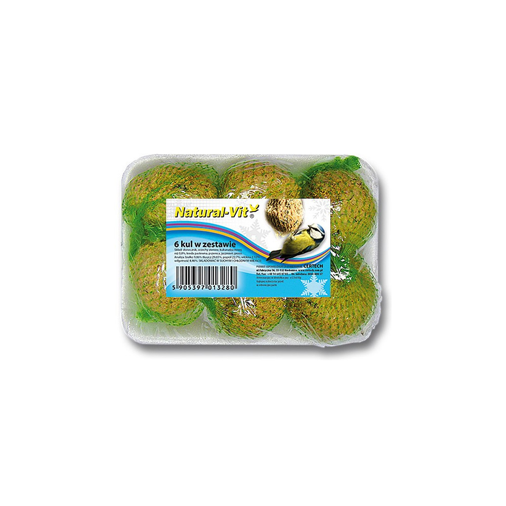 Natural-Vit Kule zimowe 90g tacka 6szt