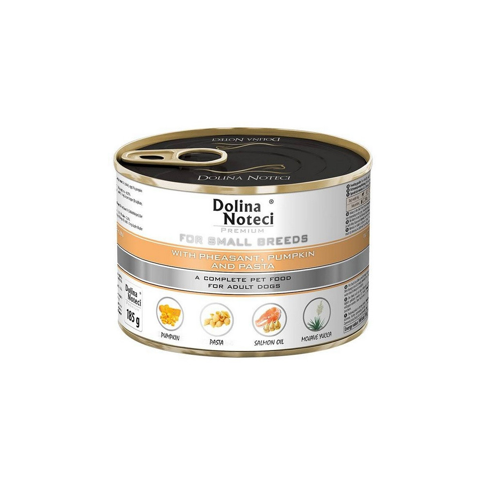 Dolina Noteci Premium Pies Mały Bażant, dynia i makaron puszka 185g