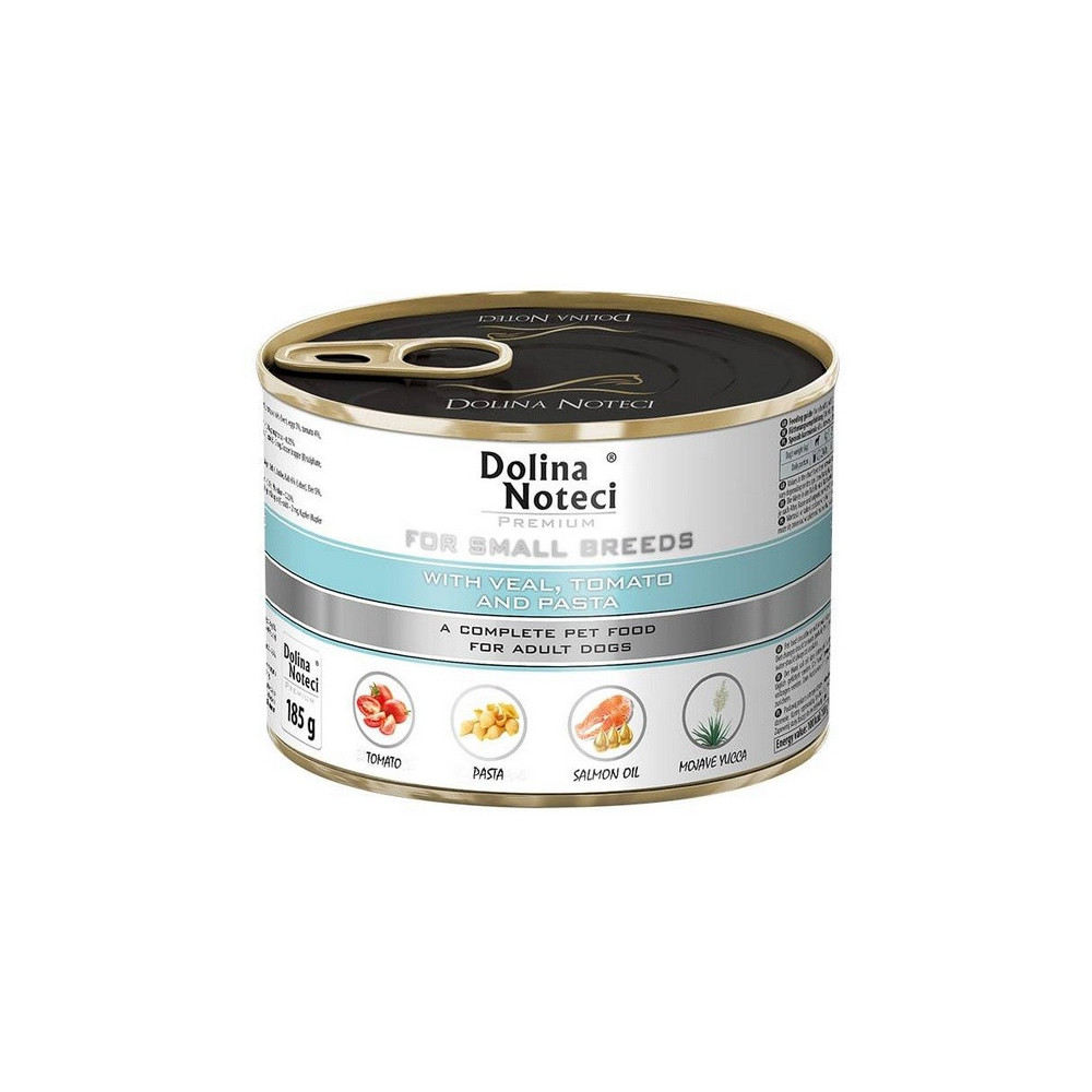 Dolina Noteci Premium Pies Mały Cielę, pomidor i makaron puszka 185g