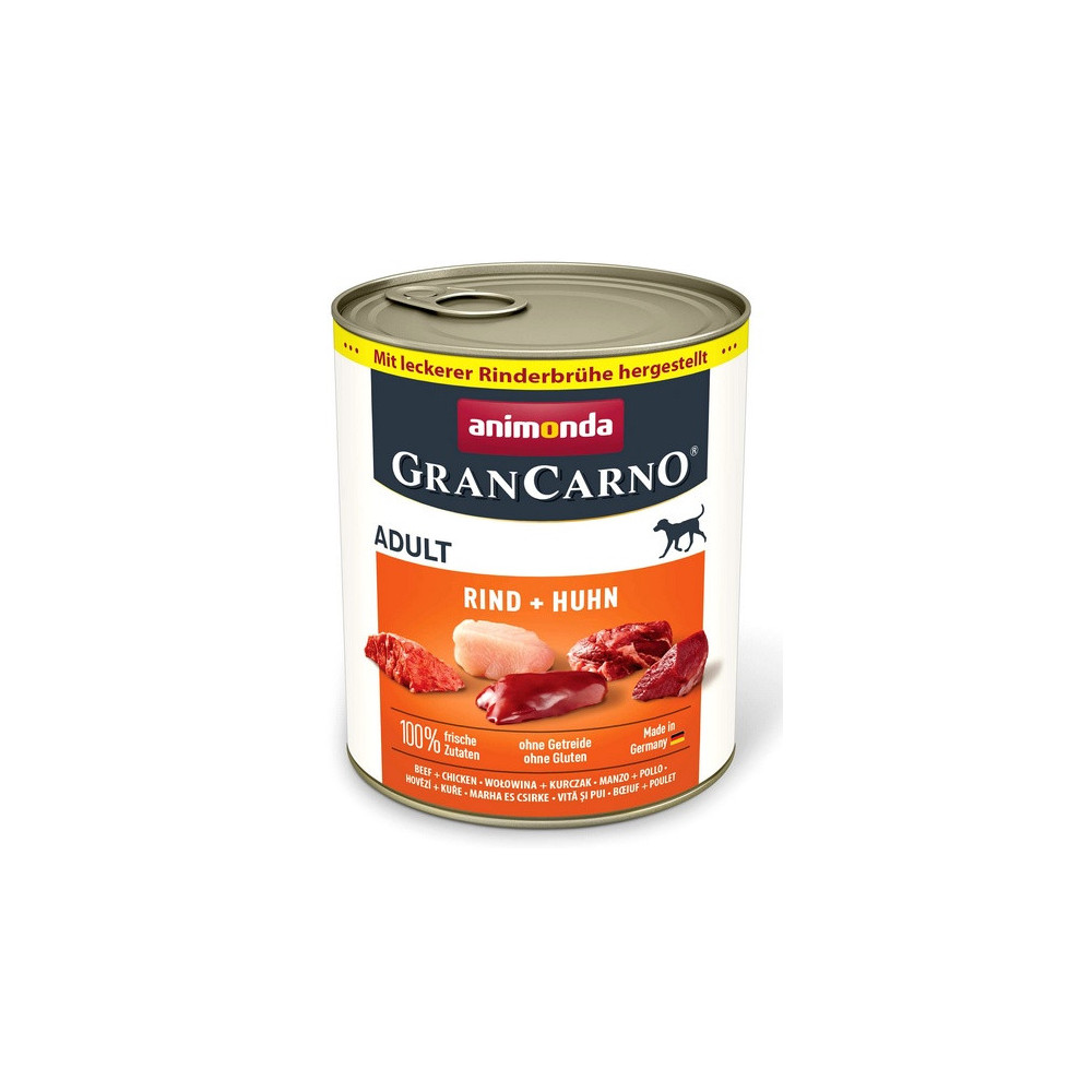 Animonda GranCarno Original Adult Rind Huhn Wołowina + Kurczak puszka 800g