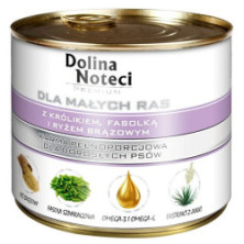 Dolina Noteci Premium Pies Mały Królik, fasolka i ryż brązowy puszka 185g