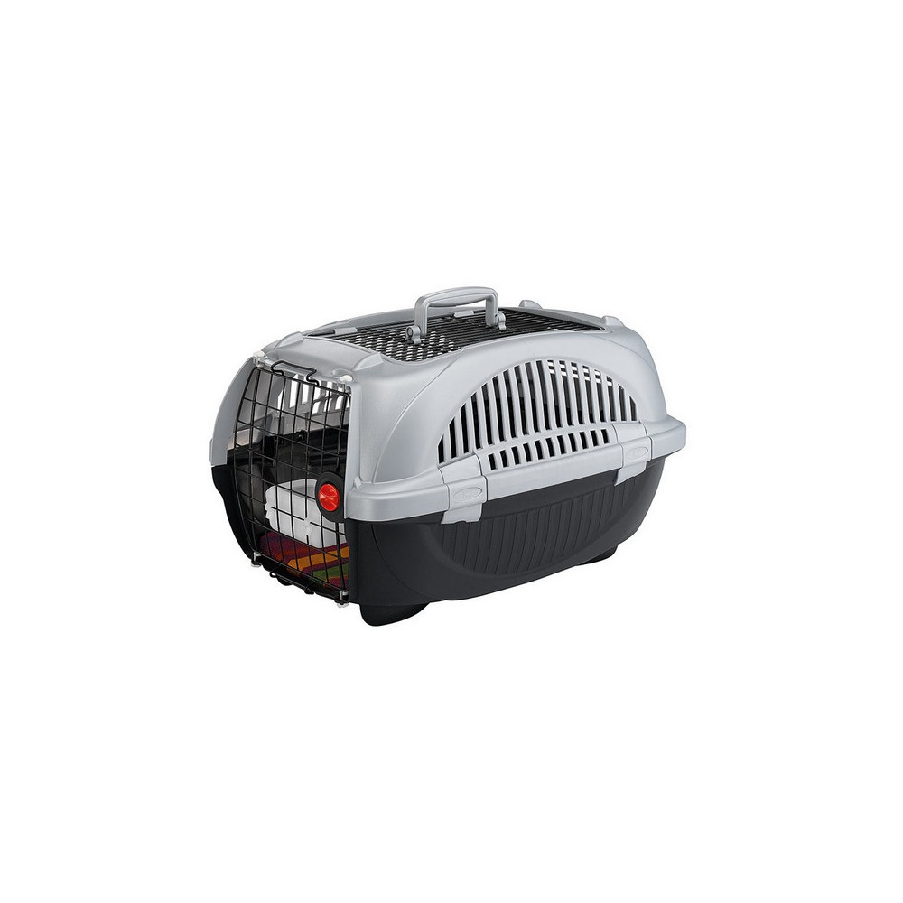 Ferplast Atlas Deluxe 20 Open - transporter z otwieranym sufitem srebrno-czarny [73040899]