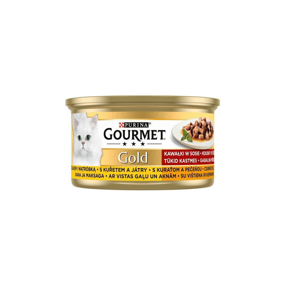 Gourmet Gold Kurczak i wątróbka w sosie 85g
