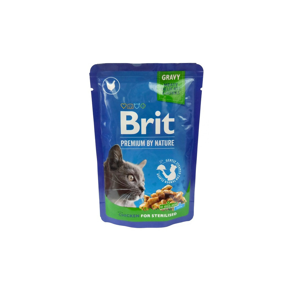 Brit Premium Cat Adult Kurczak Sterilised saszetka 100g