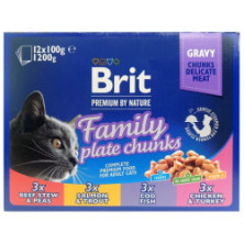 Brit Premium Cat Adult Multipack saszetki 12x100g