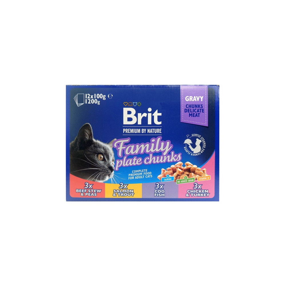 Brit Premium Cat Adult Multipack saszetki 12x100g