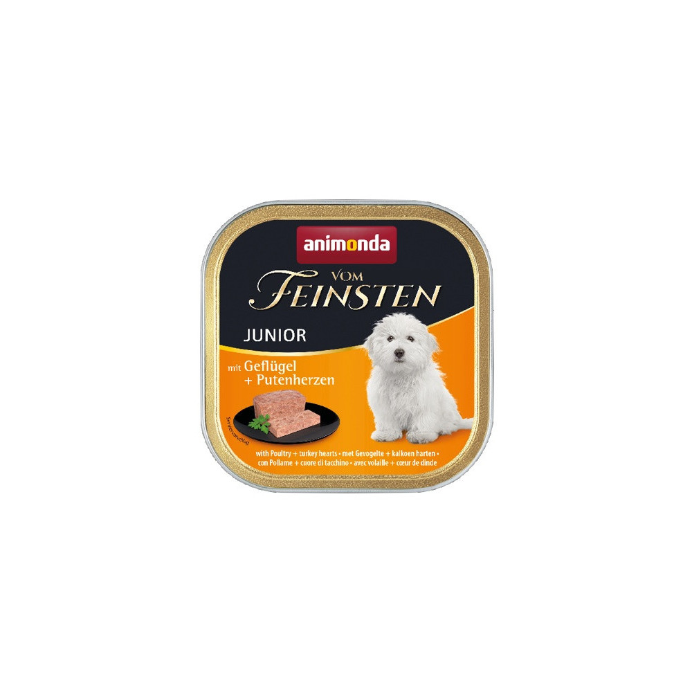 Animonda vom Feinsten Dog Junior Drób i Serca Indyka 150g
