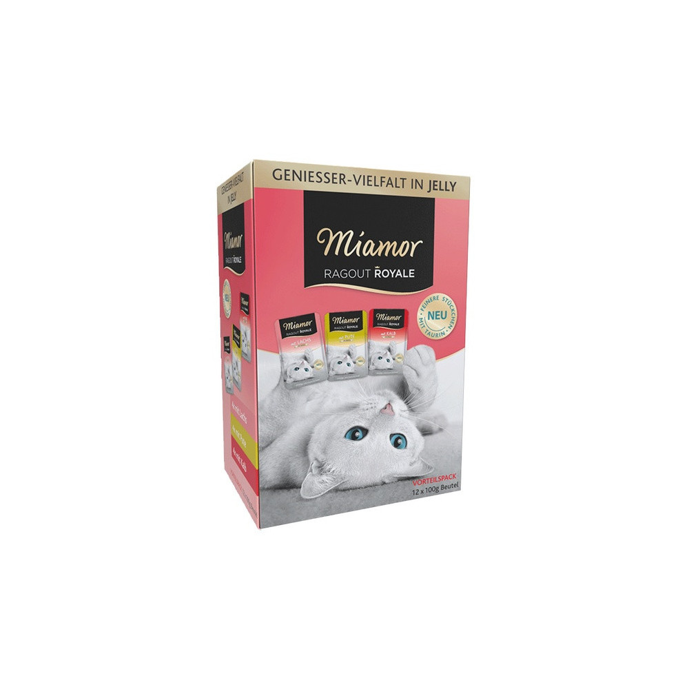 Miamor Ragout Royale Mix Galaretka - indyk, łosoś, cielęcina saszetki 12x100g