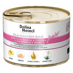 Dolina Noteci Premium Pies Mały Junior serca indyka i wątróbka z gęsi 185g
