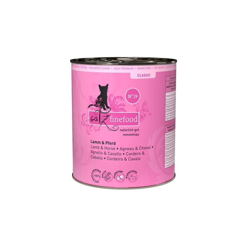 Catz Finefood Classic N.19 Jagnięcina i Konina puszka 800g