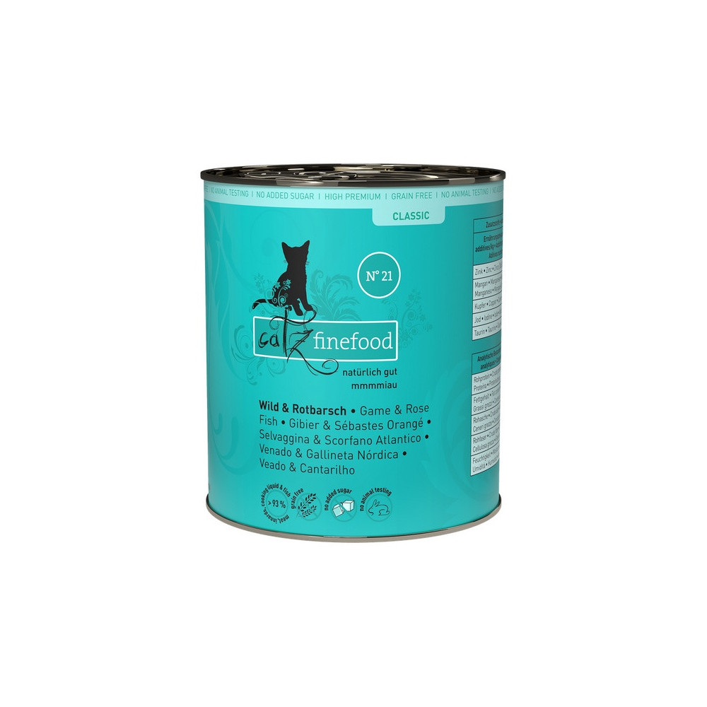 Catz Finefood Classic N.21 Dziczyzna i Karmazyn puszka 800g