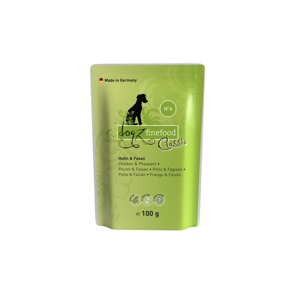 Dogz Finefood Classic N.04 Kurczak i bażant saszetka 100g