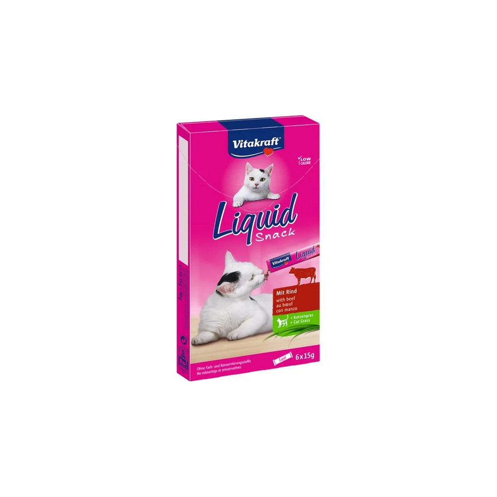 Vitakraft Cat Liquid-Snack z Wołowiną 6x15g [23521]