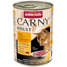 Animonda Carny Adult Wołowina, Kurczak + Kacze serca puszka 400g