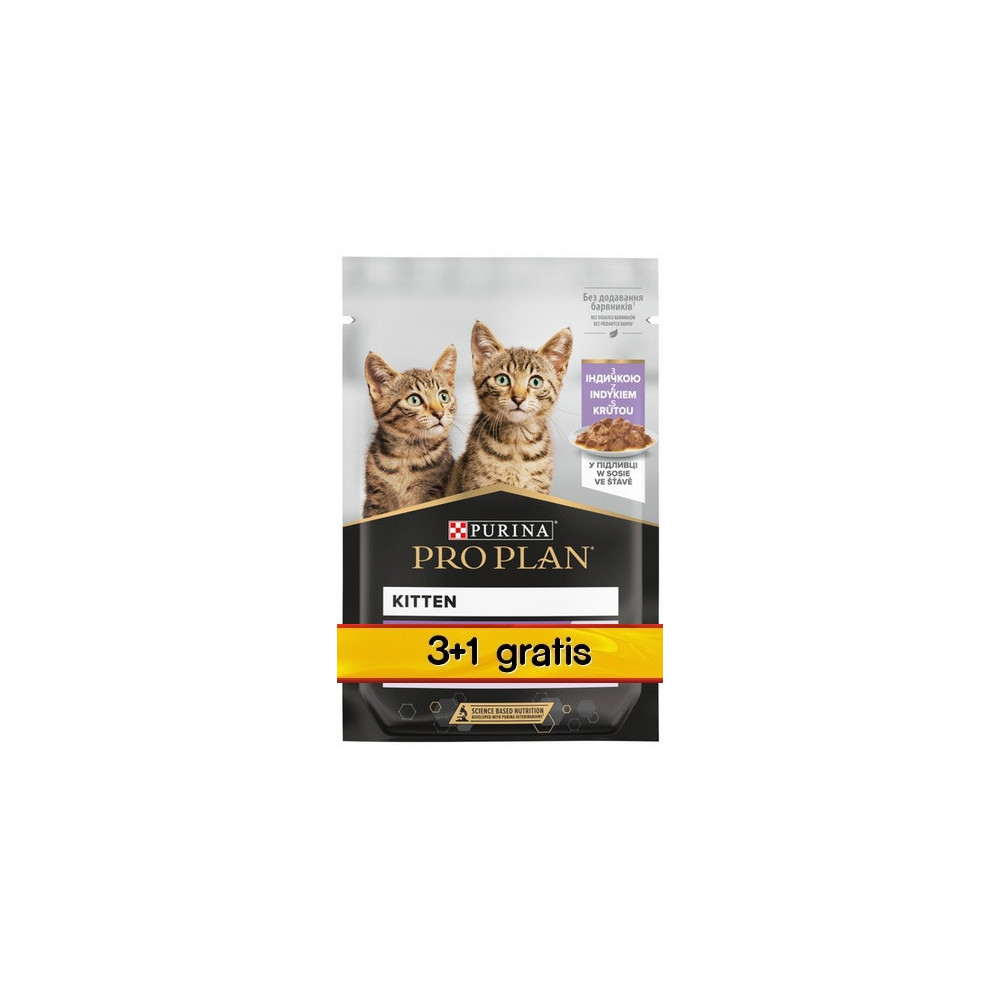 Purina Pro Plan Cat Kitten saszetka 4x85g 3+1 gratis