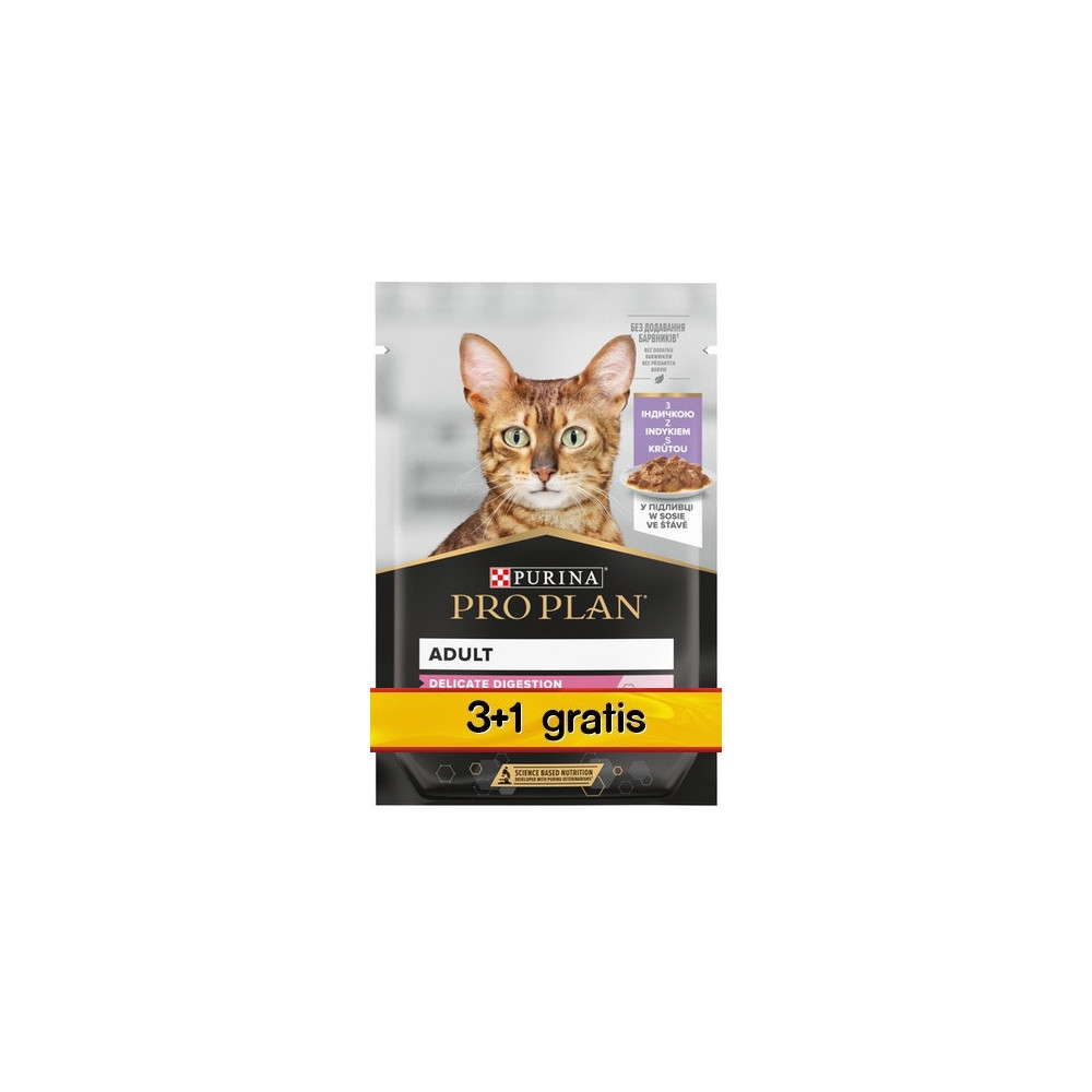 Purina Pro Plan Cat Delicate indyk saszetka 4x85g 3+1 gratis