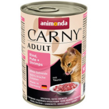 Animonda Carny Adult Wołowina, Indyk + Krewetki puszka 400g
