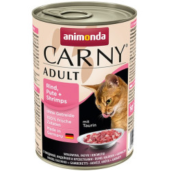 Animonda Carny Adult Wołowina, Indyk + Krewetki puszka 400g