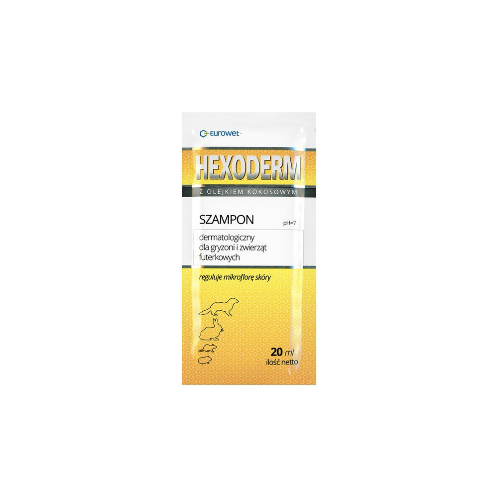 Hexoderm - szampon dermatologiczny dla gryzoni saszetka 20ml - 1 sztuka