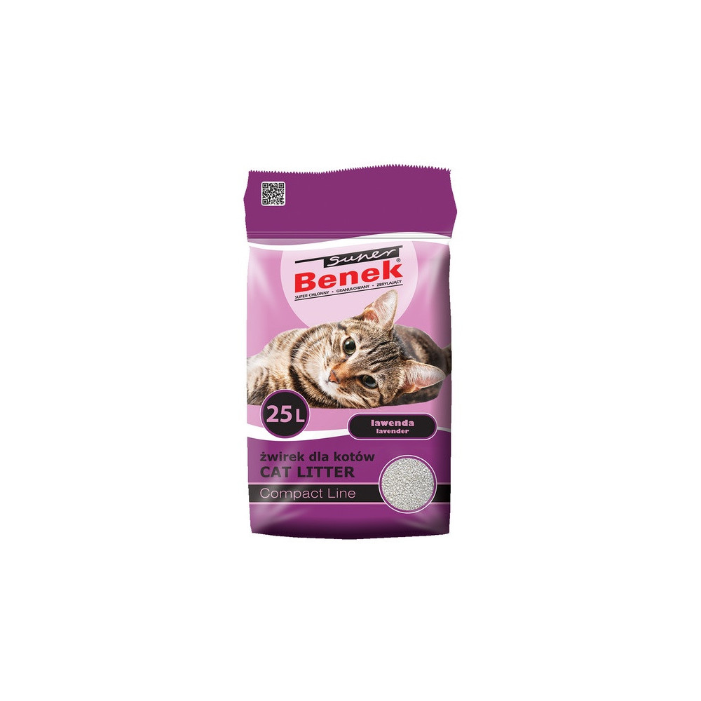 Super Benek Compact Zapachowy Lawenda (ciemny fiolet) 25L