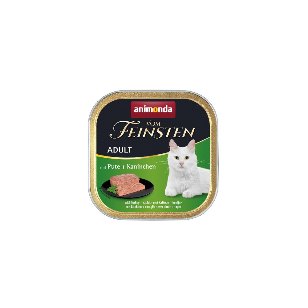 Animonda vom Feinsten Cat Adult z Indykiem i Królikiem tacka 100g