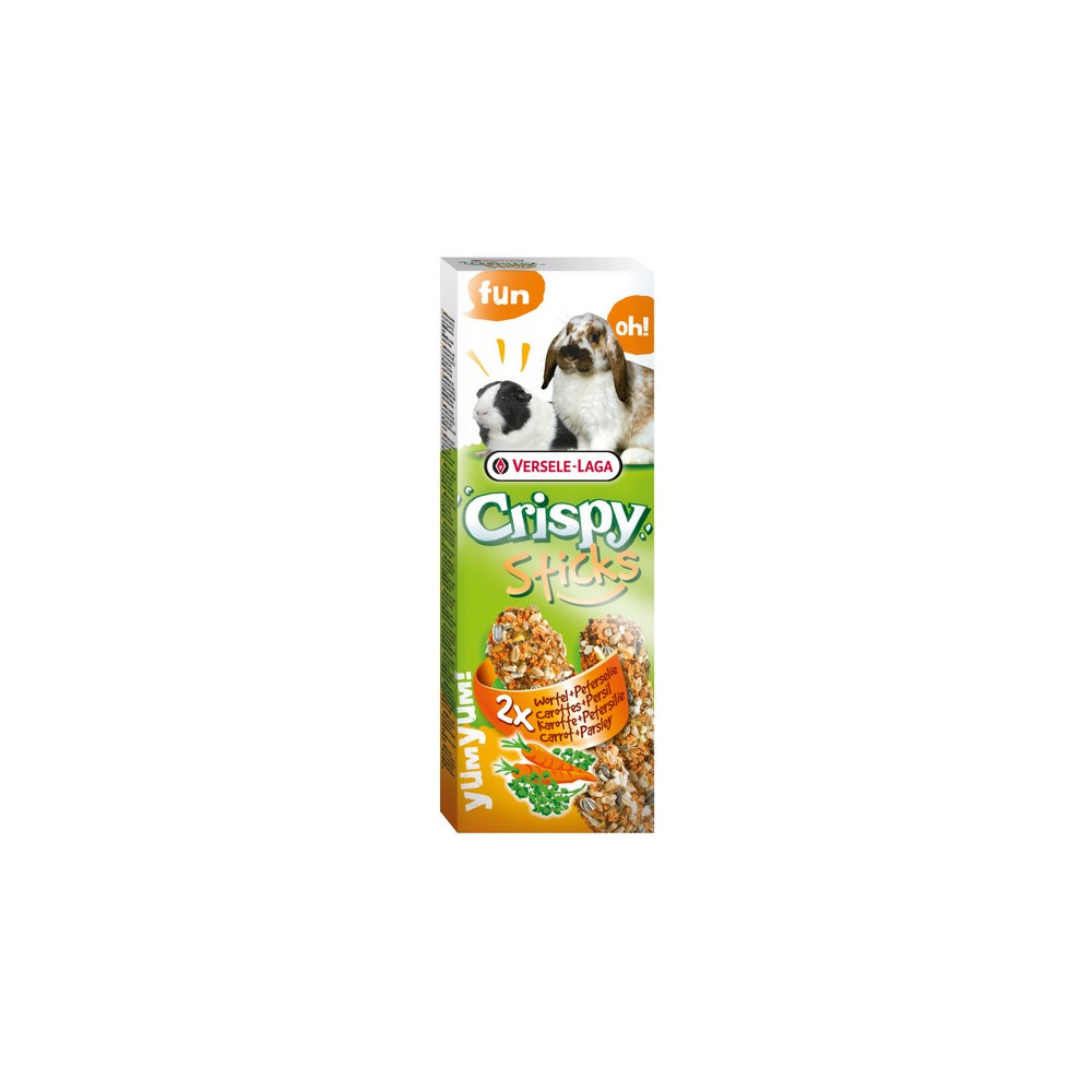 Versele-Laga Crispy Sticks Rabbit & Guinea Pig Carrot - kolby dla królików i świnek z marchewką 110g