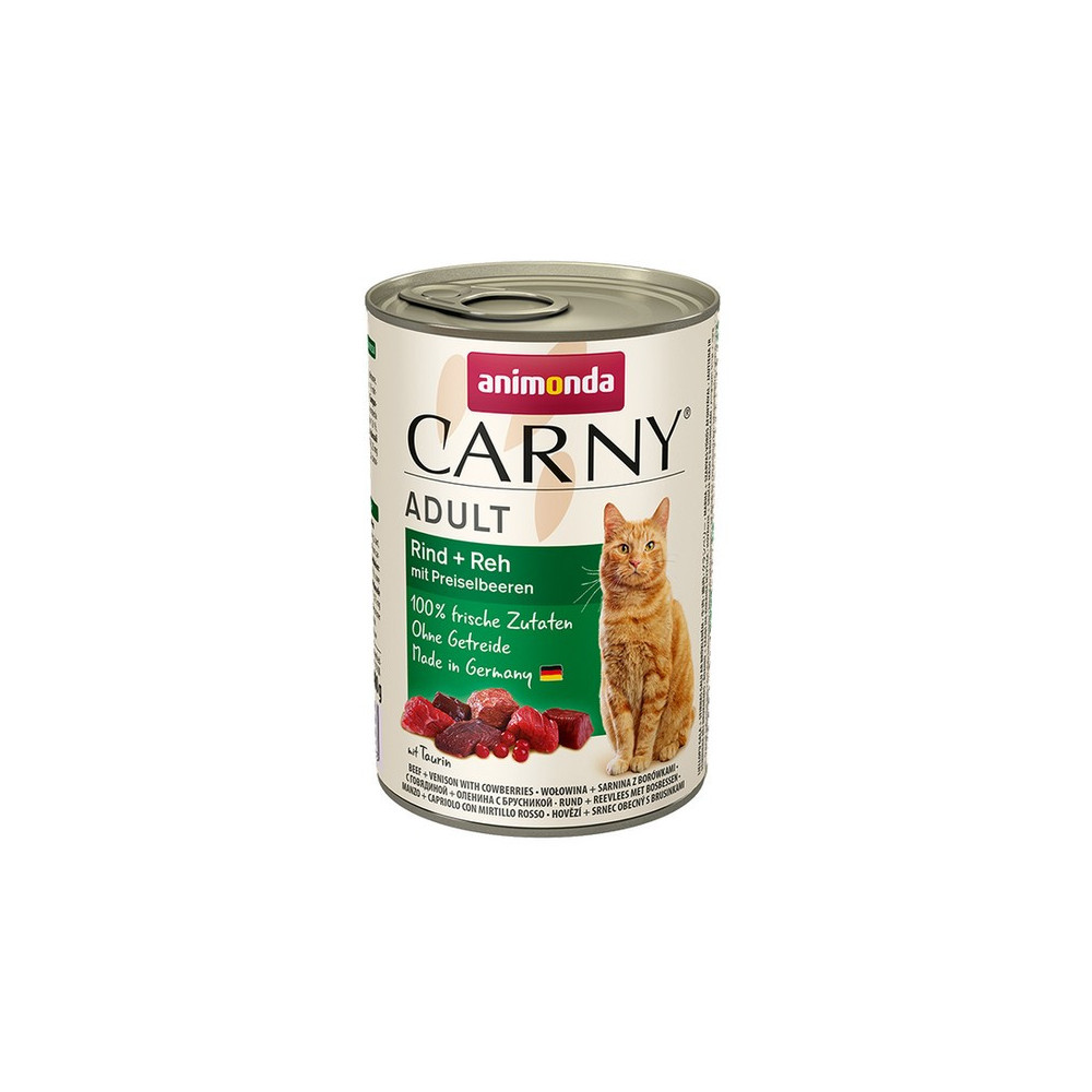 Animonda Carny Adult Wołowina, Sarnina + Borówka puszka 400g