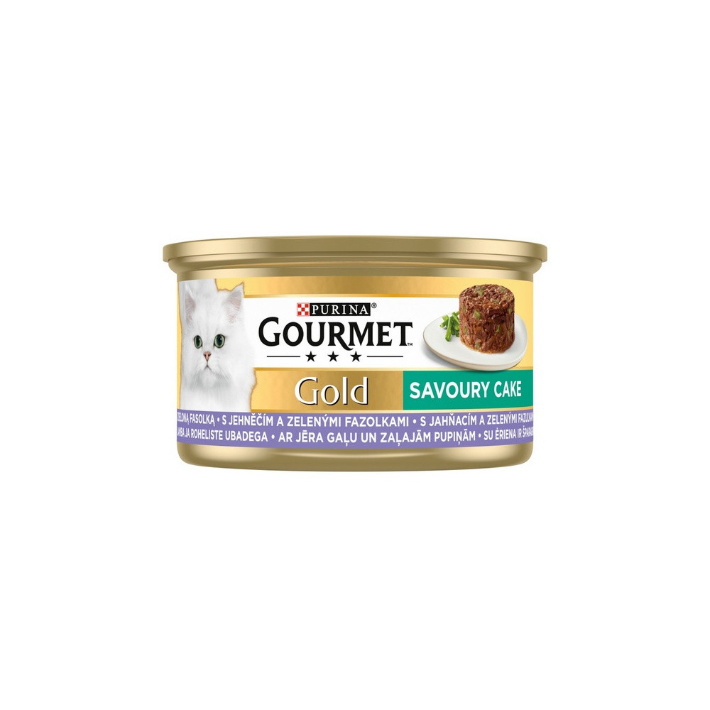 Gourmet Gold Savoury Cake z Jagnięciną i zieloną fasolą 85g