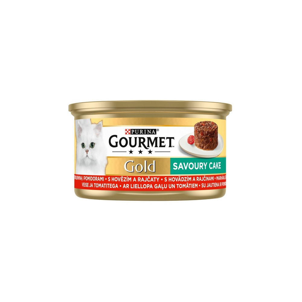 Gourmet Gold Savoury Cake z Wołowiną i pomidorami 85g