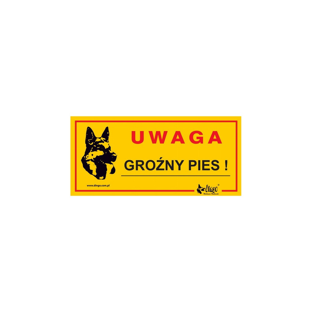 Dingo Tabliczka ostrzegawcza "Uwaga groźny pies!"