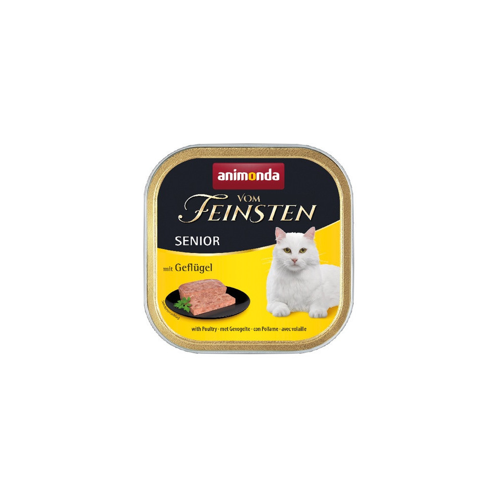 Animonda vom Feinsten Cat Senior z Drobiem tacka 100g