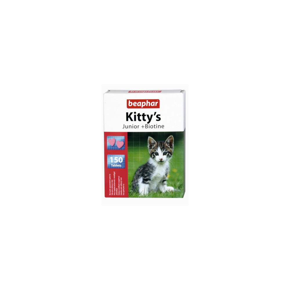 Beaphar Kitty's Junior + Biotine tabletki witaminowe 150szt