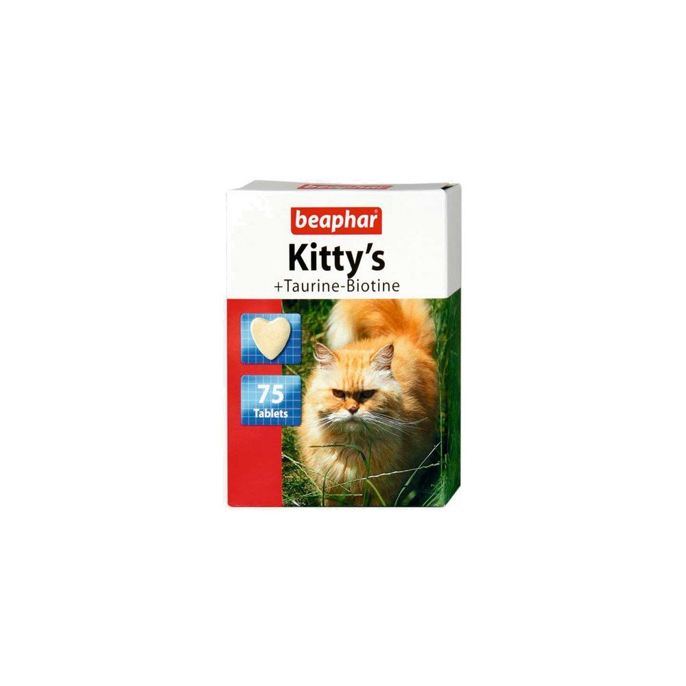 Beaphar Kitty's Taurine + Biotine tabletki witaminowe 75szt