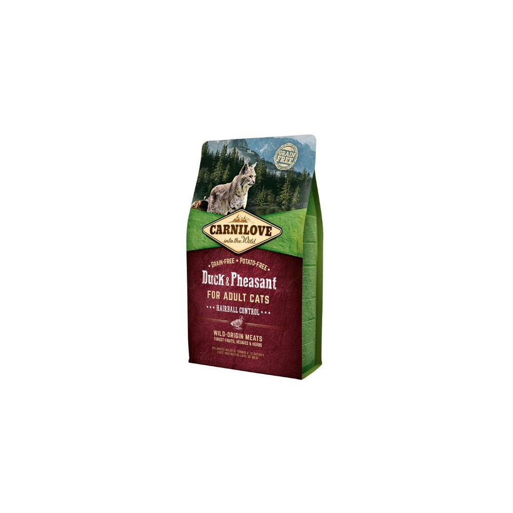 Carnilove Cat Duck & Pheasant Hairball Control - kaczka i bażant 2kg