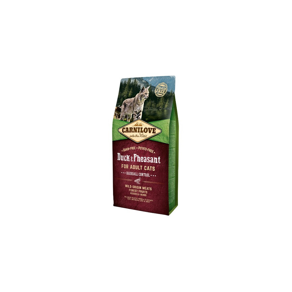 Carnilove Cat Duck & Pheasant Hairball Control - kaczka i bażant 6kg