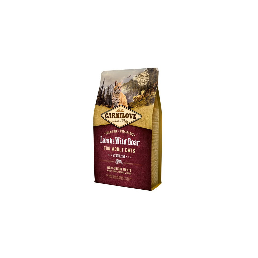Carnilove Cat Lamb & Wild Boar Sterilised - jagnię i dzik 2kg