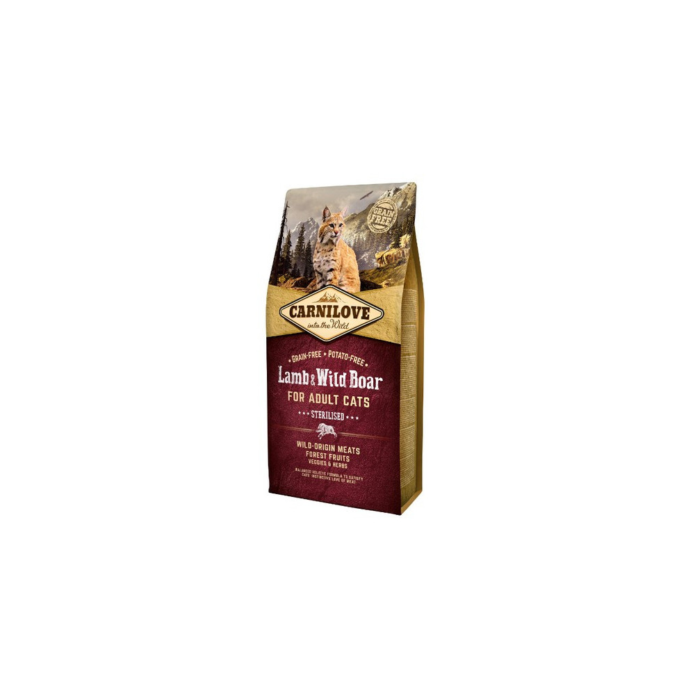 Carnilove Cat Lamb & Wild Boar Sterilised - jagnię i dzik 6kg