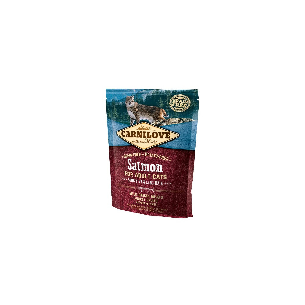 Carnilove Cat Salmon Sensitive & Long Hair - łosoś 400g