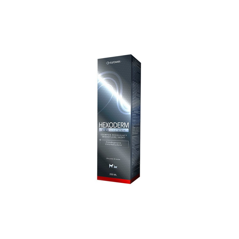 Hexoderm Excellence - szampon regulujący mikroflorę skóry z fitosfingozyną i chlorheksydyną dla kota i psa 200ml