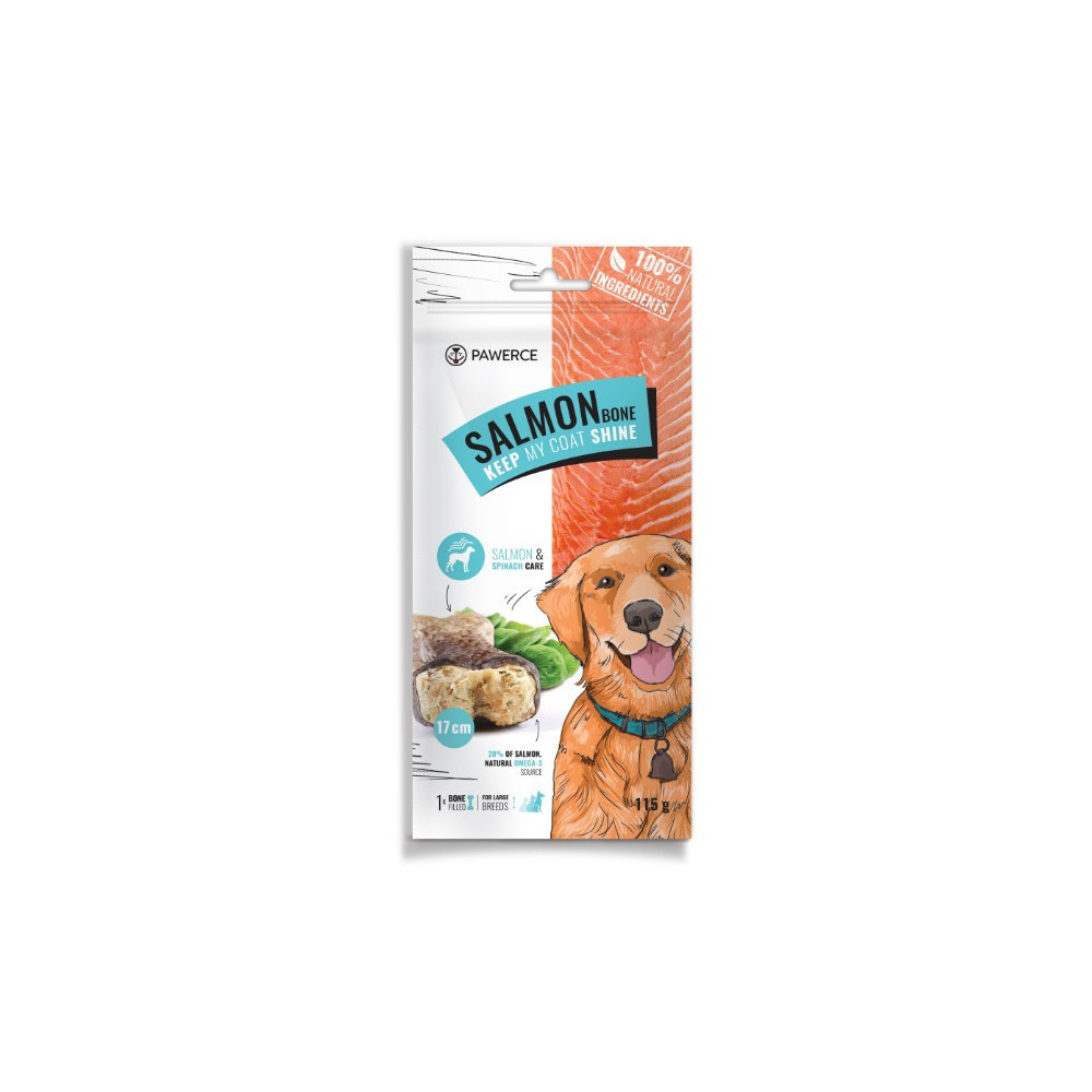 Pawerce Salmon Bone Large Breeds 1szt/op 115g/17cm