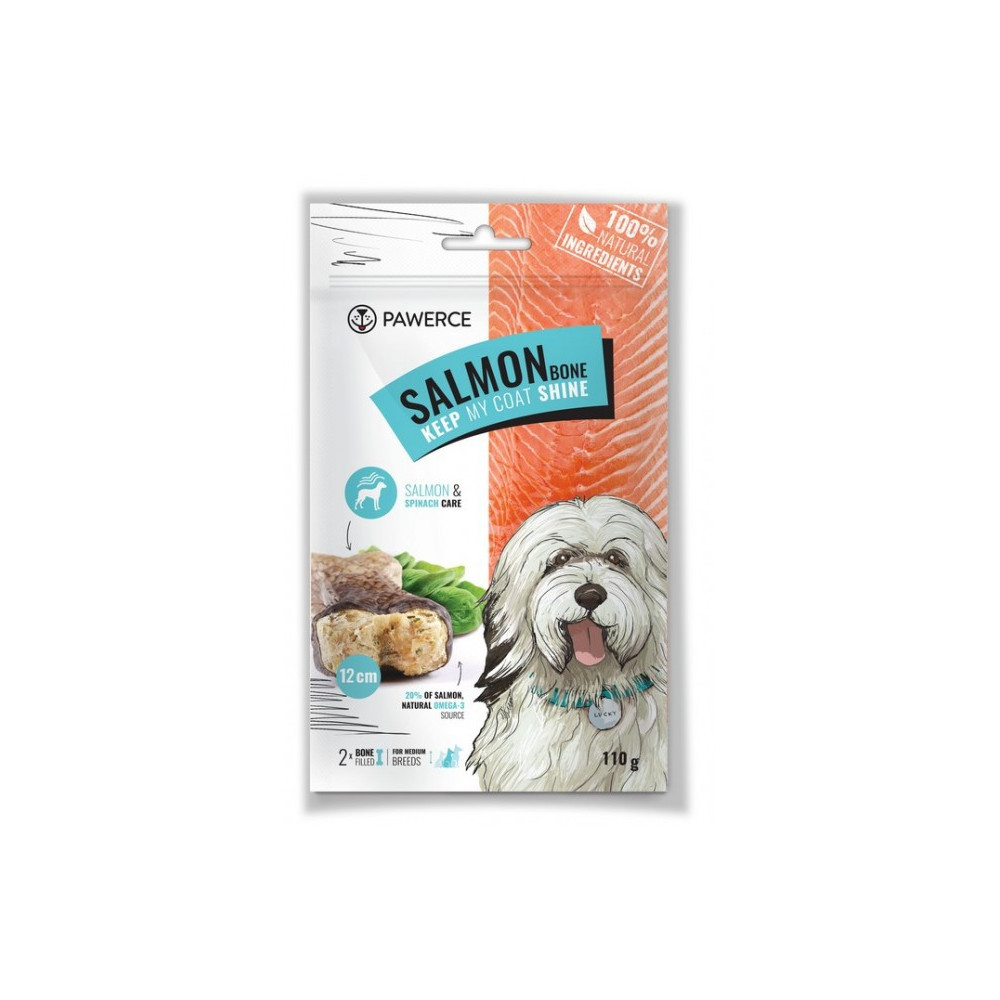 Pawerce Salmon Bone Medium Breeds 2szt/op 110g/12cm