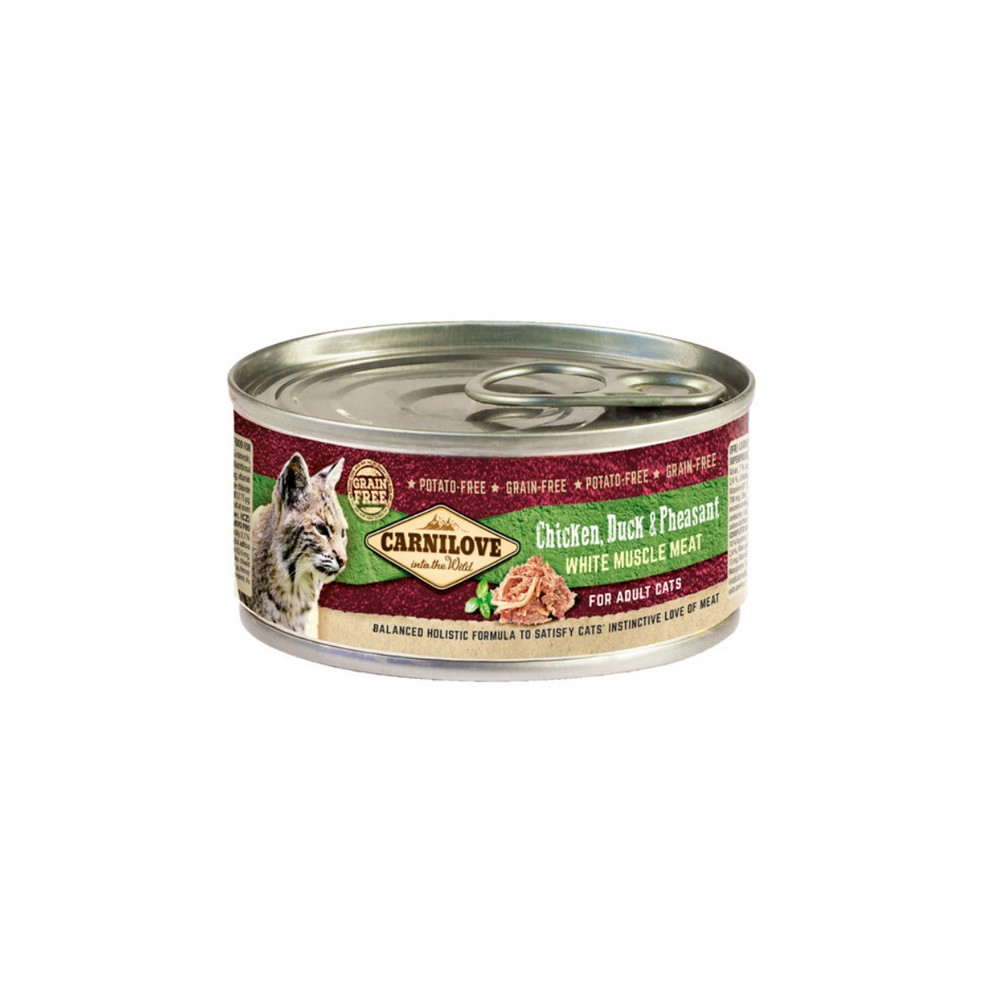 Carnilove Cat Chicken, Duck & Pheasant - kurczak, kaczka i bażant puszka 100g