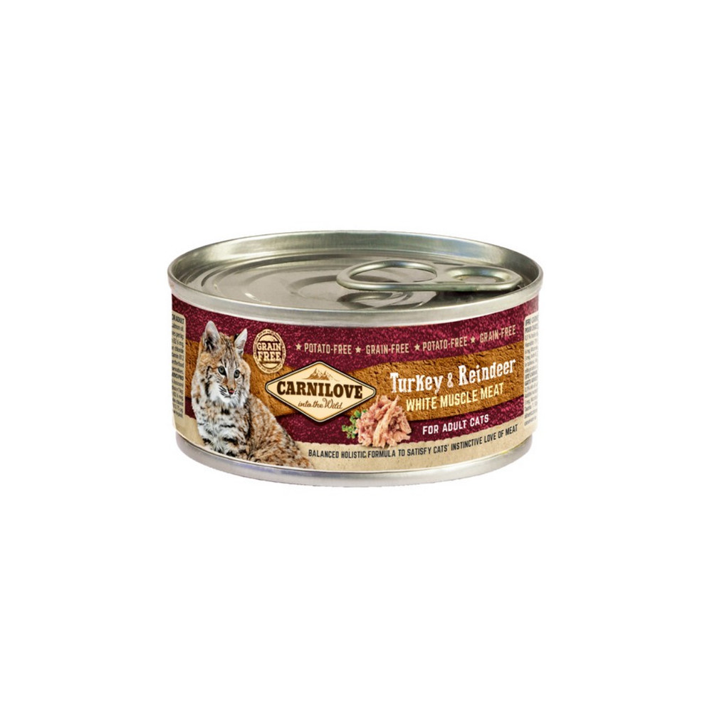 Carnilove Cat Turkey & Reindeer - indyk i renifer puszka 100g